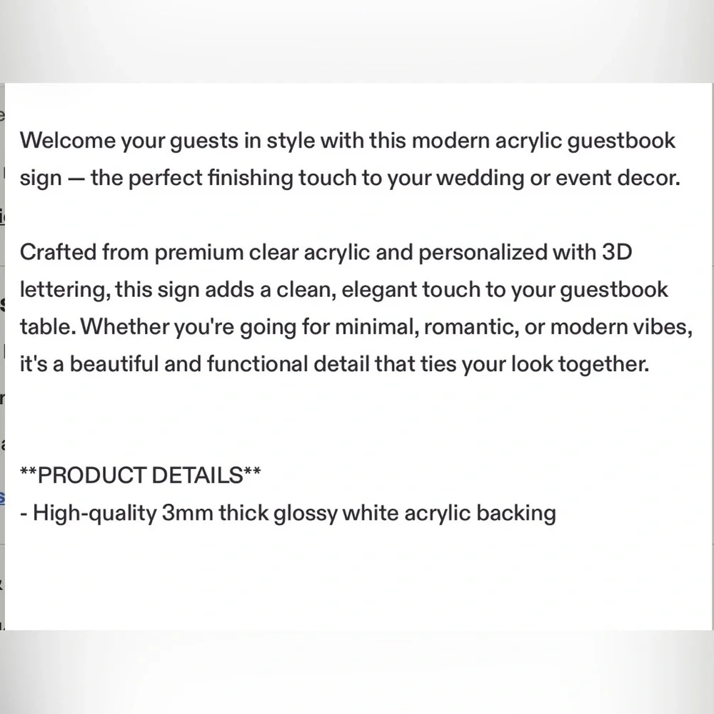 GUESTBOOK SIGN - Picture 5 of 5